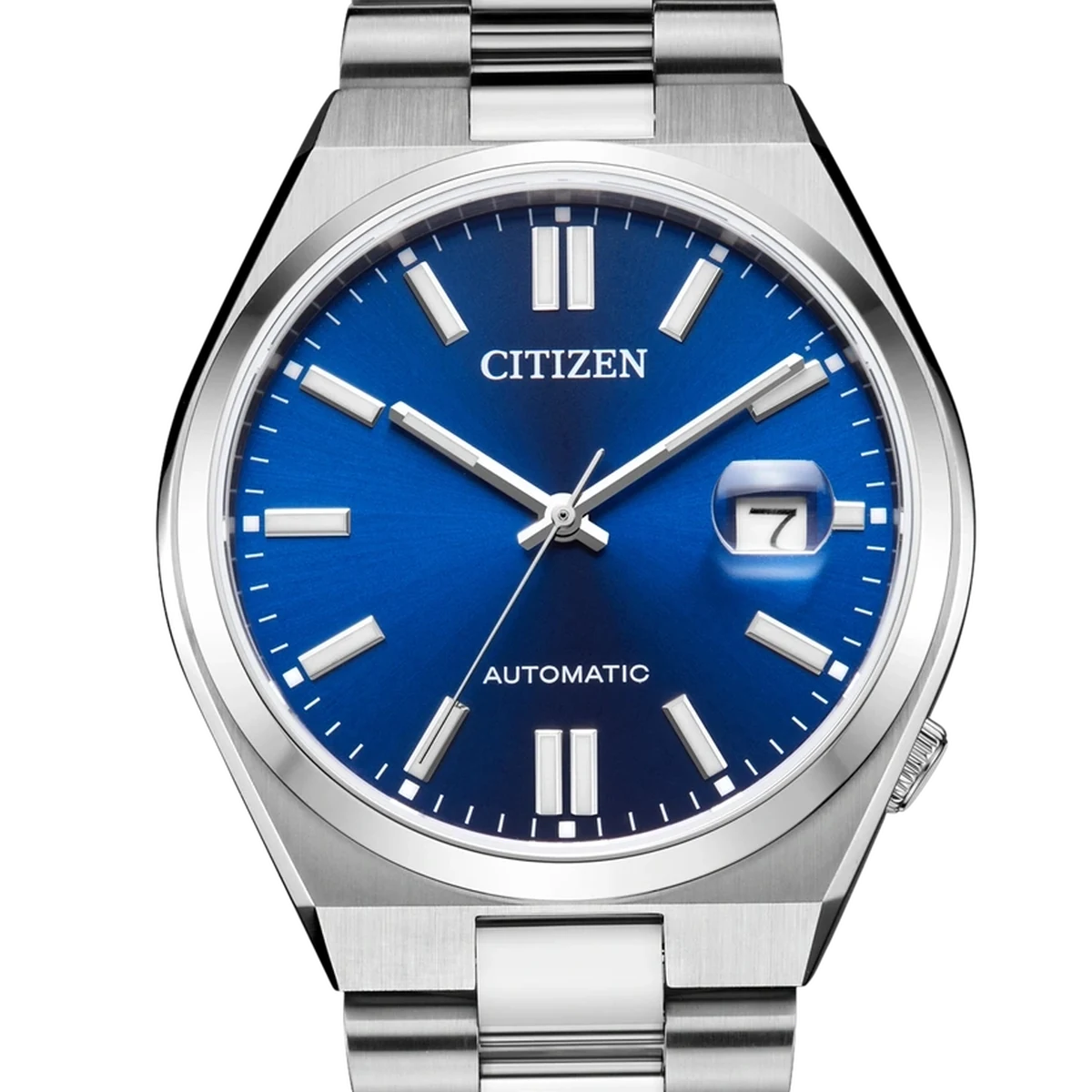 Citizen Tsuyosa 40, 40 mm, cadran bleu, integrated steel bracelet