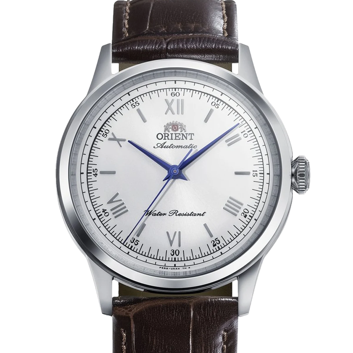 Orient Bambino 38 No Date, 38.4 mm, cadran champagne, leather with pin buckle