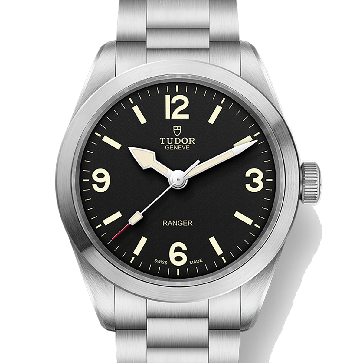 Tudor Ranger 39, 39 mm, cadran noir, steel bracelet with T-fit clasp