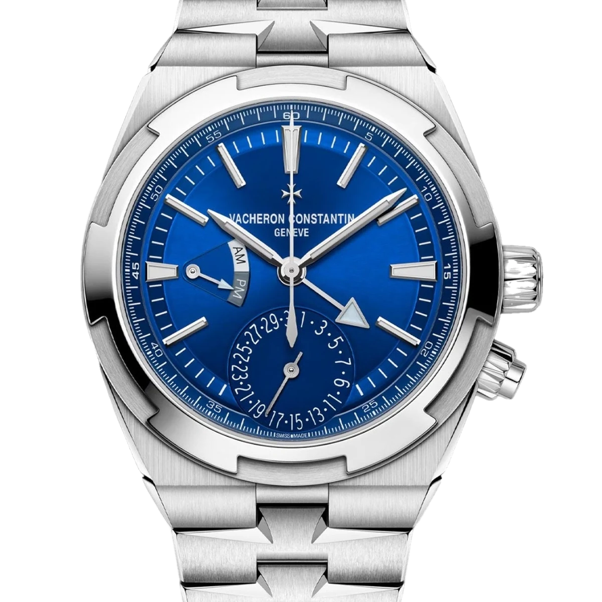 Vacheron Constantin Overseas Dual Time, 41 mm, cadran bleu, steel bracelet plus rubber and leather straps, tool free quick change